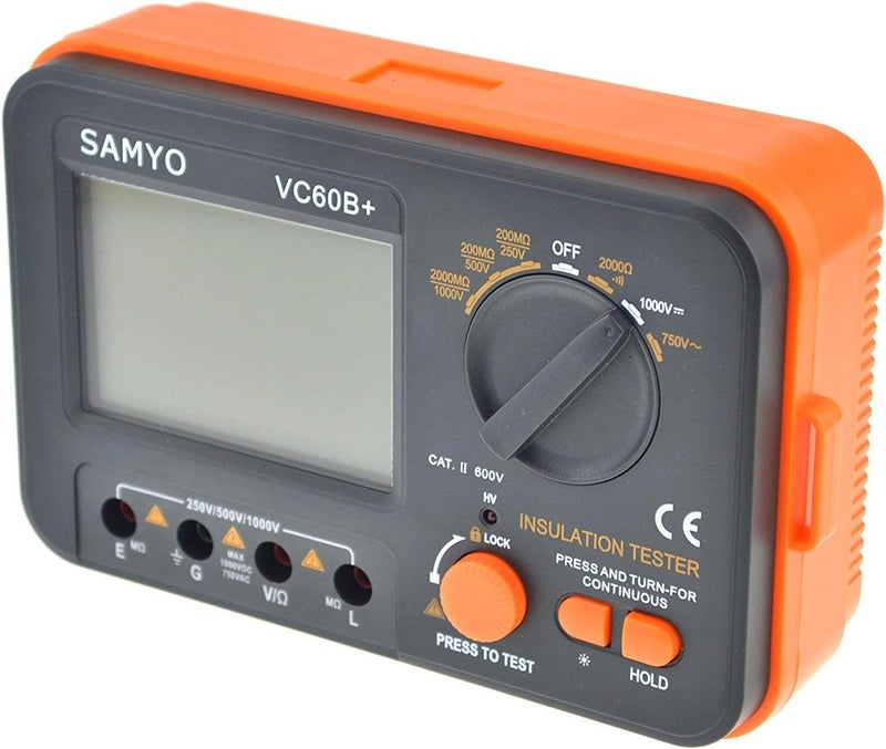 SAMYO VC60B+ Digital Insulation Resistance Tester DCV ACV Meter Megohmmeter Megohm with Test Lead - Image 4
